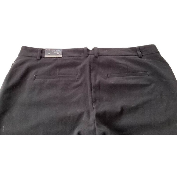 VanHeusen Studio Modern Fit Slacks Pants Women 10 Reg Black Boot Leg Stretch NEW - Picture 13 of 13